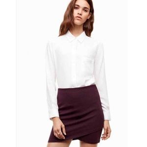 Aritzia Talula Primrose Burgundy Mini Skirt